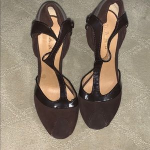 L.A.M.B. Brown heels